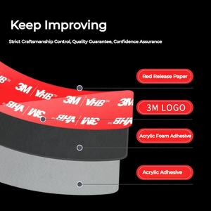 Cinta Adhesiva de Espuma 3M 5925 VHBB, Cinta de Espuma Acrílica Negra de Doble Cara para Molduras Exteriores de Automóviles, Unión de Alta Resistencia - Product Image 2