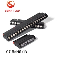 Spot encastré magnétique à grille en aluminium COB LED 20 mm pour usage hôtelier 6W-48W DC48V 0-10V/DALI/Wi-Fi Dimmable Garantie 5 ans