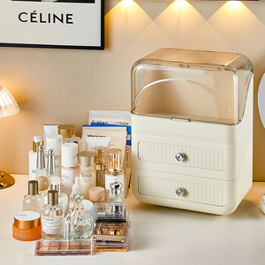 Mỹ phẩm lưu trữ hộp nhựa tổ chức ba lớp bền vững máy tính để bàn hiện đại ngăn kéo loại tiên tiến chống bụi công suất lớn - Product Image 2