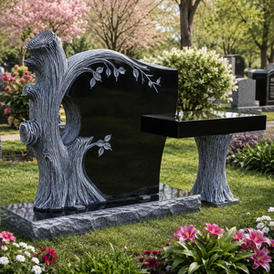 Large Grave <b>Tree</b> Stone Monument Tombstone Headstone for sale - Product Image 5