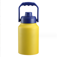 Jarra de Agua de 128 oz (4 L), Galón de Agua, Acero Inoxidable Aislado al Vacío para Entrenamiento y Deportes, Botella de Agua de 128 oz con Tapa