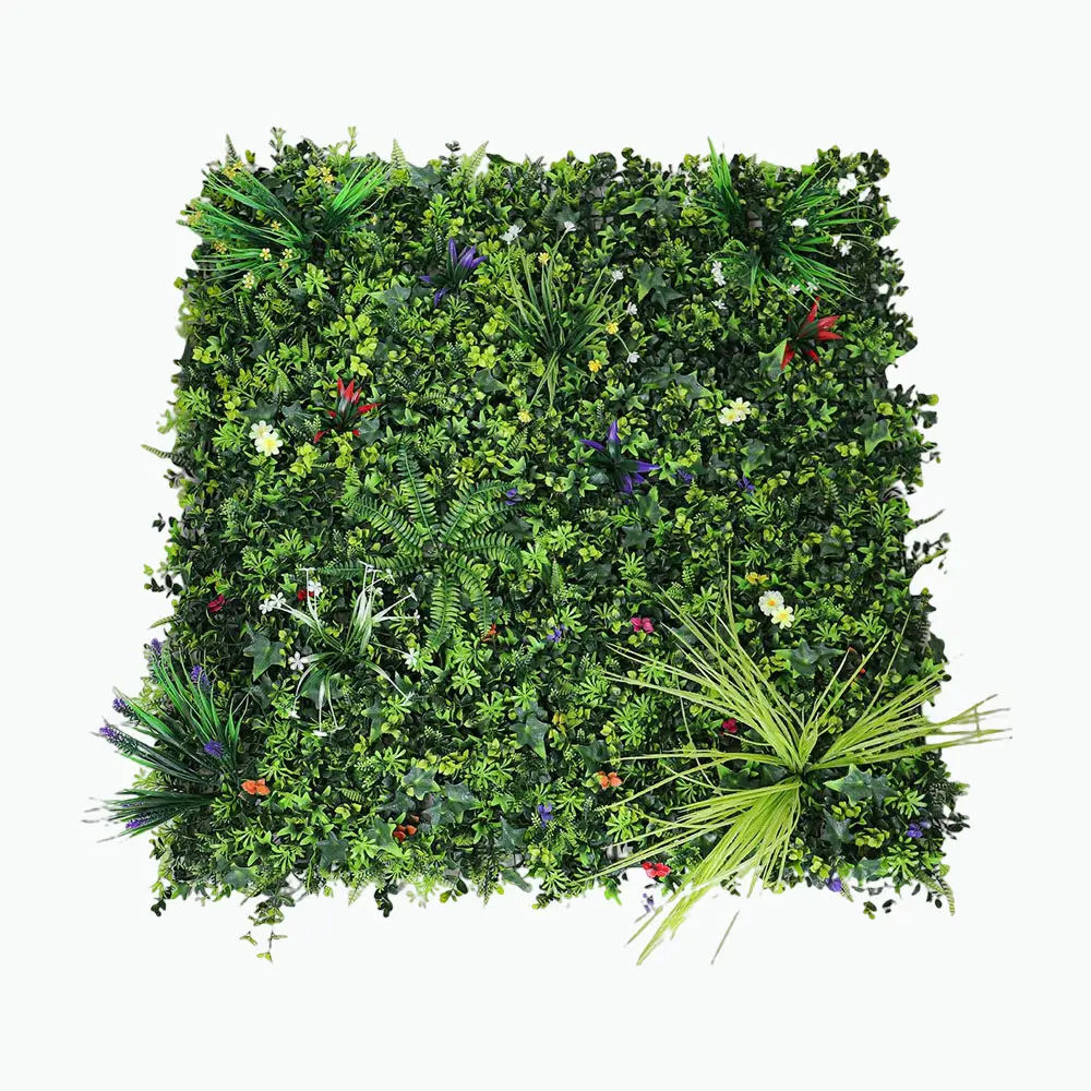 Home Outdoor Garden Decor UV Protected Plastic Green Grass Wall Panel Artificial Plant Grass Wall For Decor