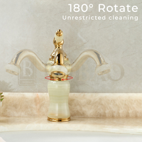 Classique Antique 360 ° Rotation Bassin Robinets Robinet D'eau En Laiton Pont Monté Salle De Bains Robinets Mélangeurs Robinets