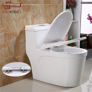 Inodoro japonés moderno de una pieza con doble descarga, de cerámica, montado en el suelo, con drenaje en forma de P/S. - Product Image 3