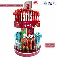 Sport-Themen-Klick-Gelstift, Drehbarer Basketball-Fußball-Kugelschreiber, Sport-Themen-Schüler-Klickstift, Verschiedene Designs Großhandel
