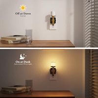 Lampu Malam LED ZHILAI, Lampu Sensor Senja hingga Fajar untuk Kamar Tidur, Lampu Lilin Tanpa Api yang Dapat Diredupkan