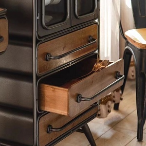 <span class=keywords><strong>Cajonera</strong></span> retro americana Gabinete de madera maciza para hacer casillero de sala de estar de estilo antiguo - Product Image 4