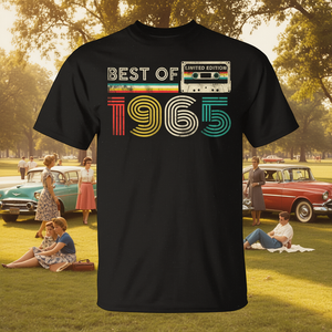 Meilleur t-shirt vintage de 1965, cadeau de 59e anniversaire pour hommes et femmes - Product Image 3