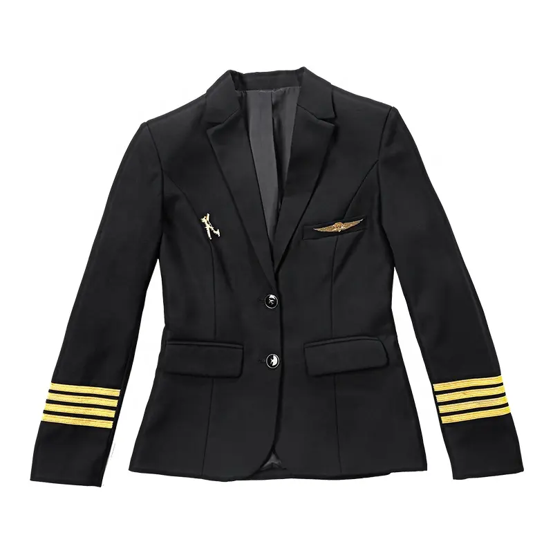 Havayolu uçuş havacılık Pilot üniforma kadın kabin ekip gömlek takım elbise kadın havacılık üniformaları