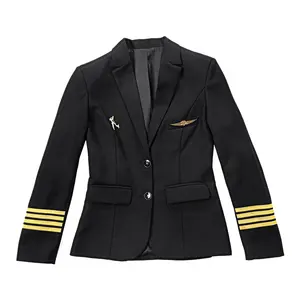 Volo aereo Aviazione Pilota Uniforme Femminile Cabina Equipaggio Camicia Delle Donne del Vestito di Aviazione Uniformi