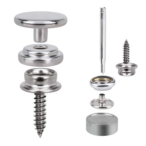 Vente en gros 10mm 15mm Matériau métallique 3 pièces Vis Clou Bouton pression pour tente de bateau - Product Image 1