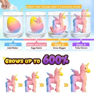 Œuf d'unicorn magique qui éclosionne dans l'eau, jouet scientifique de découverte, œuf surprise créatif et original, cadeau, vente en gros, prêt à être expédié - Product Image 3