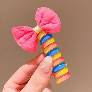 Spiral Hair Ties for Kids, Colorful Telephone Wire Hair Bands Elastic <strong>Braided</strong> Telephone Cord Hair <strong>Accessories</strong> for Little Girls - Product Image 6