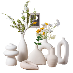 HigSilent Wind Ornament Modern Simple Artistic Tabletop Birthday Matt Glaze Handmade Eco-Friendly Lightweight <b>Ceramic</b> Flower - Product Image 4