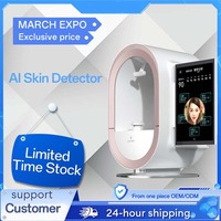 Analyseur de peau 3D AI professionnel PF-MED, scanner facial HD 40MP, machine d'analyse de la peau à 12 spectres (19 langues)