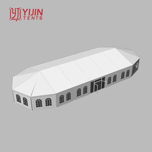 Tente de réception professionnelle Yijin sur mesure 40 x 100 m, grande tente à double pignon pour exposition automobile - Product Image 3
