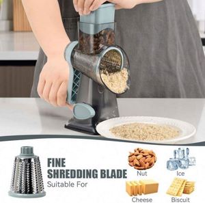 Kitchen Tools Roller <b>Vegetable</b> <b>Chopper</b> Slicer Set Rotary Cheese Grater with Handle Handheld <b>for</b> Cheese Potato Zucchini Nuts - Product Image 4