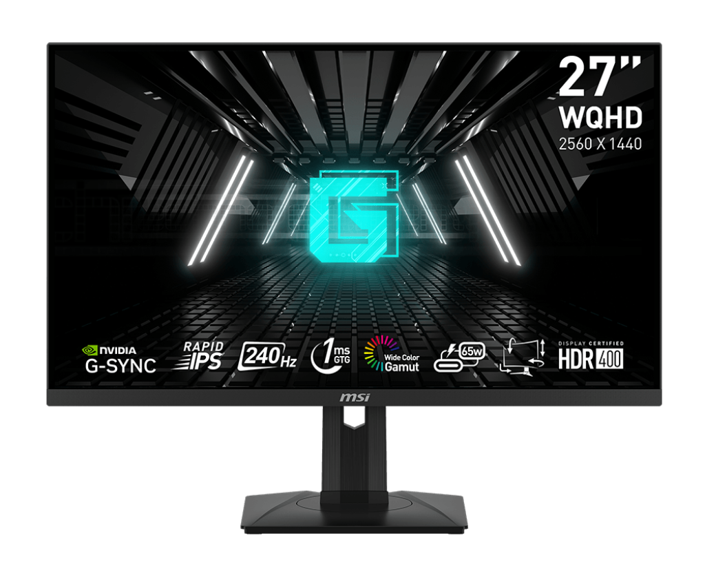 MSI G274QPX 27 Inch 2K 240Hz Gaming Monitor - HDR400, 1ms Response