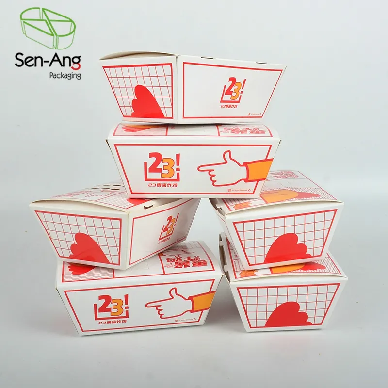 SenAng03-cajas de embalaje para llevar pollo, Kfc, nuevo diseño