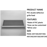 Grille de ventilation fixe carrée moderne en PVC, double déflection, pour plafond, pour systèmes CVC