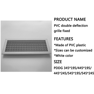 Cung Cấp PVC Trang Trí Nhựa Xả Trần Trở Lại Đôi <span class=keywords><strong>Deflection</strong></span> Air Vent Cố Định Lưới Tản Nhiệt Cho Hvac - Product Image 3