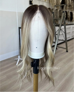 Topper en dentelle HD fine et plate, sans couture, en cheveux humains vierges <span class=keywords><strong>de</strong></span> qualité supérieure, blond neutre dimensionnel, avec ligne <span class=keywords><strong>de</strong></span> cheveux naturelle pour femmes - Product Image 2