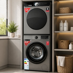 Secadora MK120WBB de 12 kg, apilable, con temporizador de retardo de 1200 RPM, enchufe europeo, diseño apilable, fácil de almacenar y ahorrar espacio. - Product Image 2
