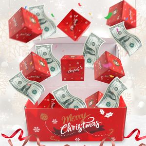 Caja de Regalo Navideña de Papel Rojo con Diseño de Santa Claus, Caja de Regalo Explosiva con Esponja para Fiestas Navideñas, Accesorios para Velas - Product Image 6