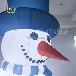 Giáng sinh đường phố diễu hành Inflatable đi bộ trang phục Inflatable Snowman con rối với LED ánh sáng - Product Image 4