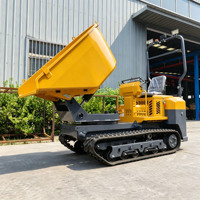 Mini-dumper sur chenilles 1,5T CE EPA Diesel Hydraulique pour la construction, le jardin et la ferme, livraison gratuite