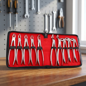 Juego de Fórceps Dentales Manuales de Acero Inoxidable, Fórceps Quirúrgicos de Extracción con Agarre Ergonómico de 3 Mandíbulas para Molares Superiores/Inferiores - Product Image 3