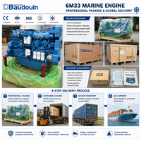 Moteur diesel marin refroidi par eau Weichai Baudouin 6M33 6 cylindres 500-750 CV EPA Tier 2 pour propulsion de bateaux lourds