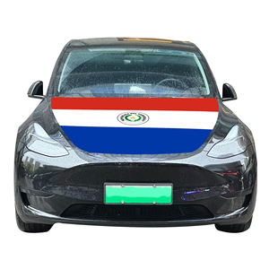 Cubierta de capó de coche de Paraguay, Bandera de cubierta de motor de coche, venta al por mayor, cubierta de capó de motor de coche duradera <span class=keywords><strong>y</strong></span> resistente al desgaste personalizada - Product Image 3