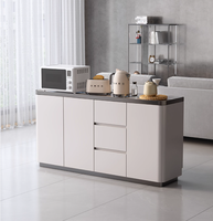 Meuble de rangement multifonctionnel moderne et simple en bois, style luxe léger, sur pied, avec poignées métalliques, capacité de plus de 1,5 m³