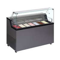 Vitrine Réfrigérée Commerciale pour Glaces et Yogourts Glacés avec Verre Incliné