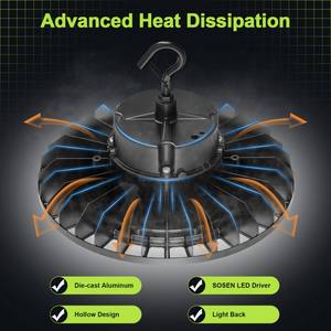 Lámpara industrial LED UFO High Bay de 150W, 240W, 300W para gimnasios, béisbol, iglesias, talleres, con control remoto inalámbrico - Product Image 3