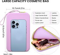 Sac cosmétique en silicone en gros, logo personnalisé, étanche, anti-poussière, pochette de maquillage portable, organiseur de toilette de voyage pour femmes, en vrac