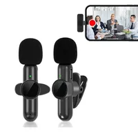 Micrófono Lavalier inalámbrico portátil para grabación de audio/video Mini micrófono omnidireccional para IPhone/iPad/Android/Xiaomi/Samsung