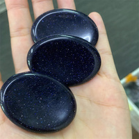 Vente en gros de pierres de méditation en amazonite naturelle bleu-vert, de forme ovale, sculptées en cristal, pour cadeau