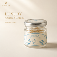 Bougie parfumée en cire de soja miniature personnalisée avec étiquette privée, 118 g, avec pot en verre et couvercle en métal, cadeau de Noël pour la décoration de la maison, vente au détail OEM ODM