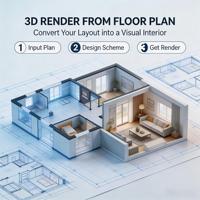 Conception d'intérieur de chambre d'hôtel de luxe moderne, plan d'étage 2D en CAD, rendu 3D, visualisation de la décoration