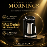Machine à café turque compacte, cafetière à portion individuelle, machine à café automatique pour la maison, l'hôtel, le coin café