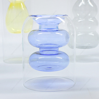Bouteille diffuseur en verre borosilicate de haute qualité, double couche, forme personnalisée, avec bâtonnets en fibre – Vente en gros