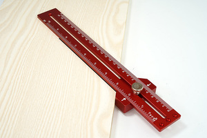 Règle multifonctionnelle pour le travail du bois 45 degrés 260mm Règle de mesure en alliage d'aluminium Outils de mesure - Product Image 3