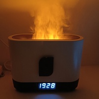 Humidificateur USB en plastique 4-en-1 à diffusion froide, avec horloge, son d'ambiance et minuterie, pour huiles essentielles et arômes, idéal pour l'export.