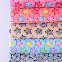 Couverture Douillette pour Enfants en Polaire Corail Double Face à Motif Étoiles Colorées, Impression Offset Personnalisée, Tissu Polaire Doux et Chaud