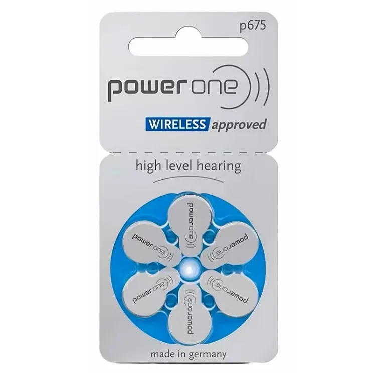 Power One Strip Zinc Air Mercury-Free Hearing Aid Batteries in Sizes 675/312/10A/13A Varta Brand Hearing Aids Battery