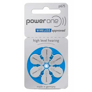 Power 1 Strip Zinc Air Mercury-Free Hearing Aid Batteries In Sizes 675/312/10A/13A Varta Brand Hearing Aids Battery