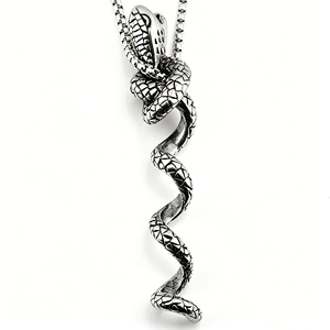 Yunnique – pendentif serpent en acier titane, forme d'animal géométrique, collier unisexe, cadeau pour les personnes nées dans l'année du zodiaque du serpent - Product Image 5