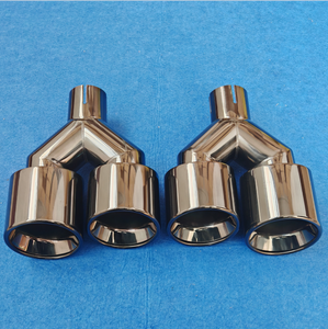 ปลายท่อไอเสียขนาด 4.5 นิ้ว สีดำ สแตนเลส รูปตัว Y ท่อไอเสียคู่ ปลายเฉียง สำหรับรถ SUV รถบรรทุก เพิ่มประสิทธิภาพ - Product Image 5